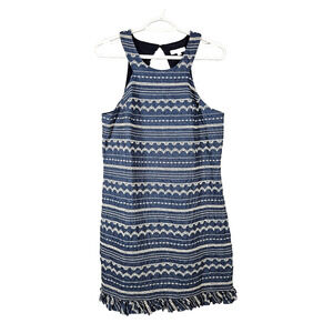 Trina Turk Ruffle Springs Shift Dress Size 10 Embroidered Resort Wear Lined